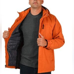 Arctix Men's Fleece Lined Orange Winter Coat